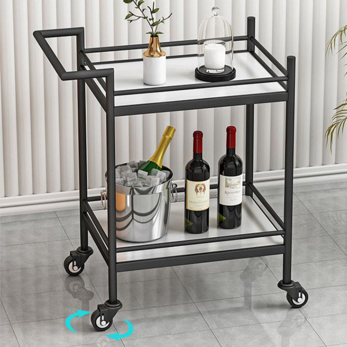 29.53" High Rolling Contemporary Prep Table Stone Prep Table