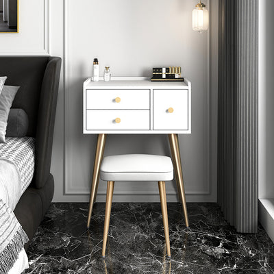 Gray/White Makeup Table With Drawer 15.74" W x 30.70" H for Bedroom