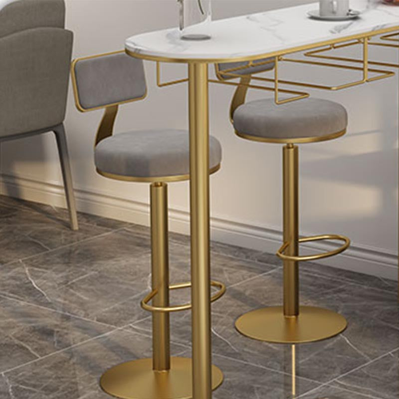 Modern Stone Bar Wine Table Wine Rack Bar Height Double Pedestal Cocktail Table