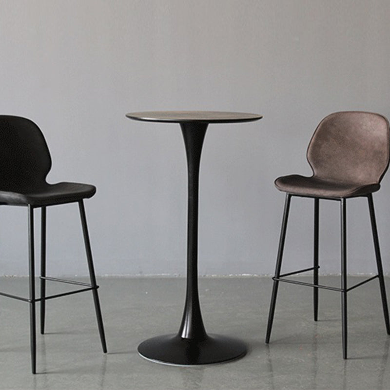Modern Style Metal Bar-stool Leather Counter Bar Stool for Kitchen Bar