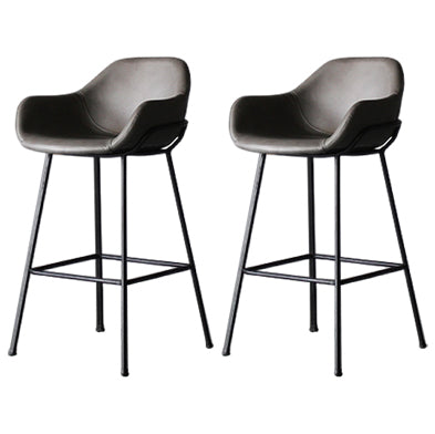 Industrial Style Metal Bar-stool Leather Counter Bar Stool for Kitchen Bar