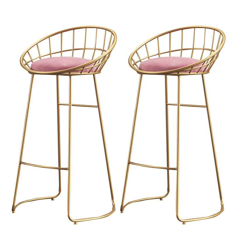 Scandinavian Design Upholstered Bar Stools Armless Stools with Cushion