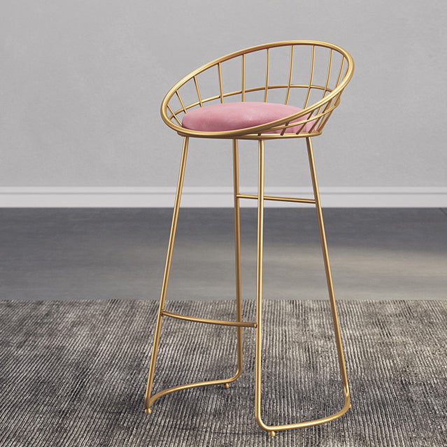 Scandinavian Design Upholstered Bar Stools Armless Stools with Cushion