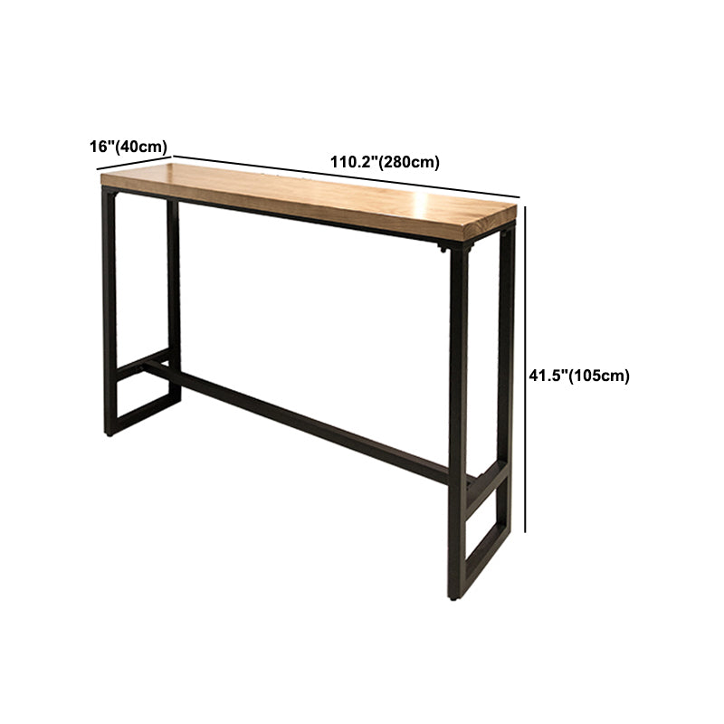 Modern 1/2/5 Pieces Solid Wood Pub Table Set Rectangular Counter Table for Dining Room