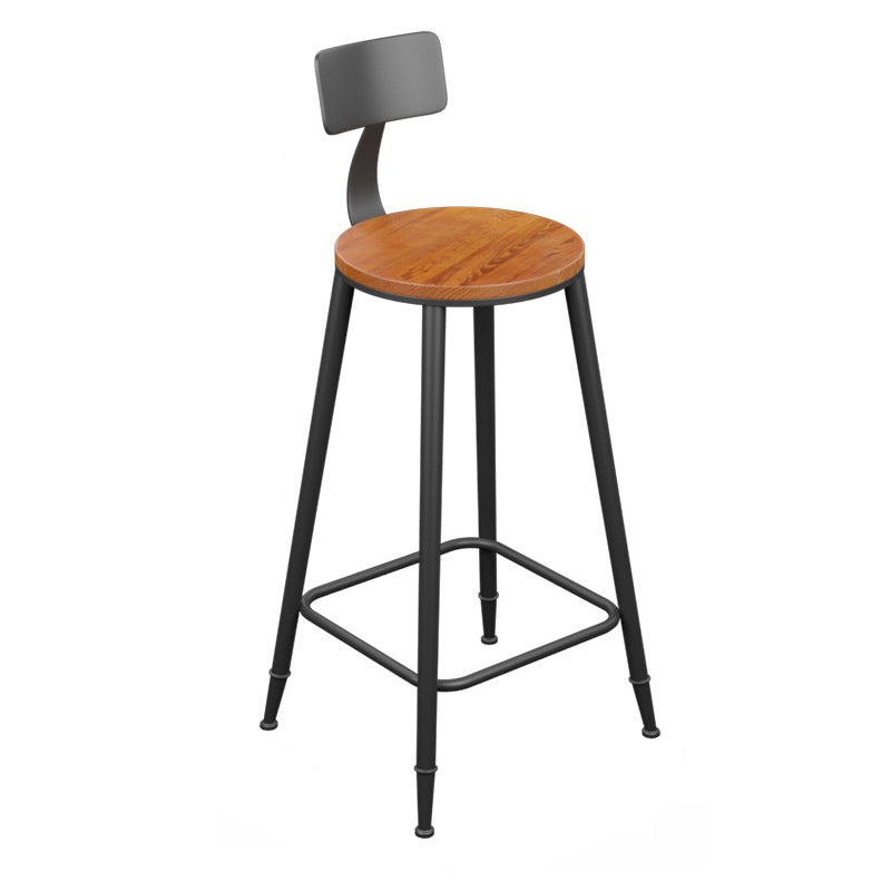 1/5/9 Pieces Industrial Iron Bar Table Set Pine Wood Bistro Set with Footrest