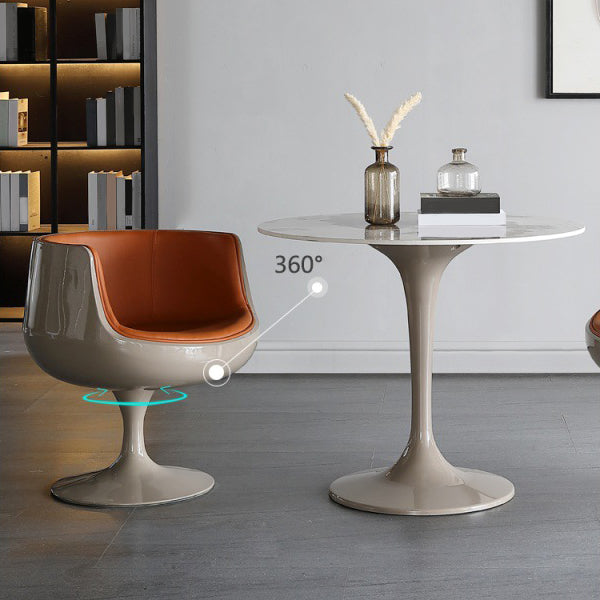 Modern Sintered Stone Dining Table Set Round 1/2/4/5 Pieces Dining Set