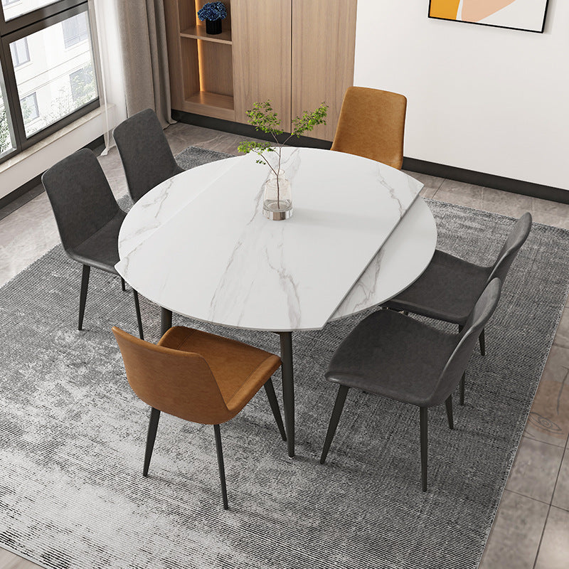 Contemporary Style Sintered Stone Dining Round Table Set 1/4/5/7 Pieces Dining Set