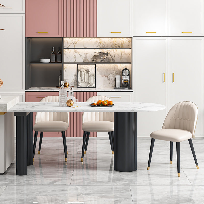 Sintered Stone Dining Table Modern White Dining Table for Kitchen