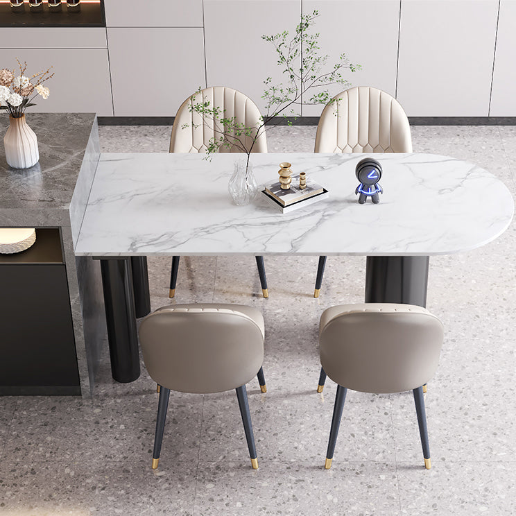 Sintered Stone Dining Table Modern White Dining Table for Kitchen