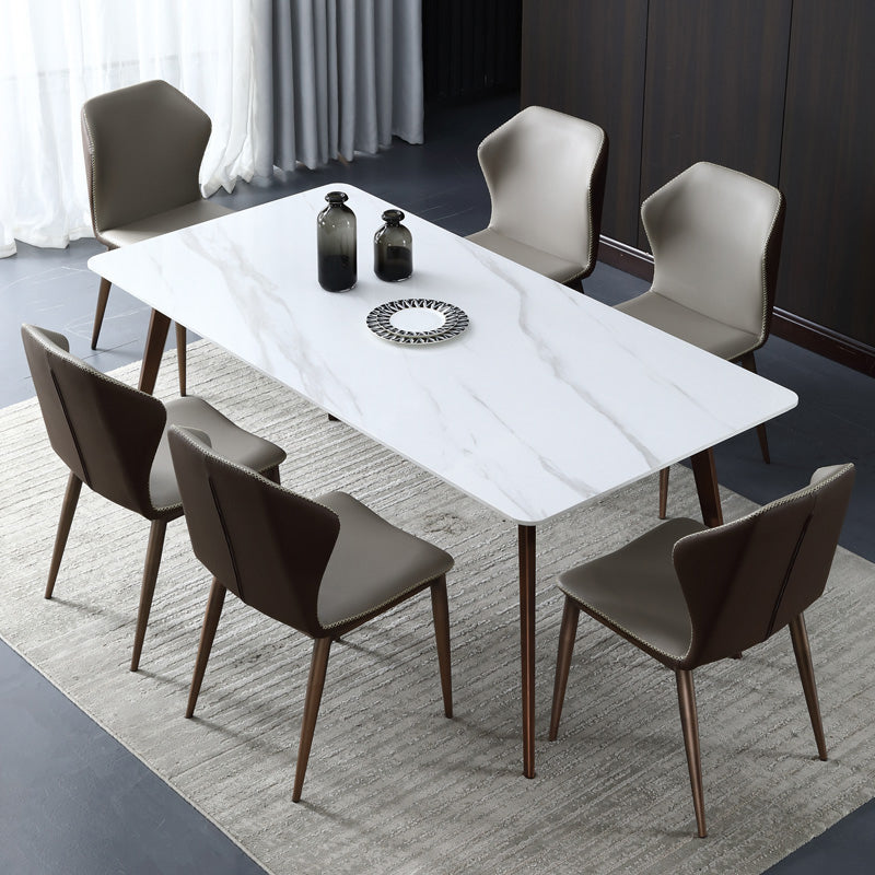 Sintered Stone Rectangle Dining Table Modern Kitchen Table for Dining Room