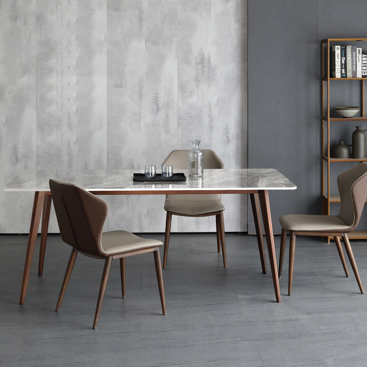 Sintered Stone Rectangle Dining Table Modern Kitchen Table for Dining Room