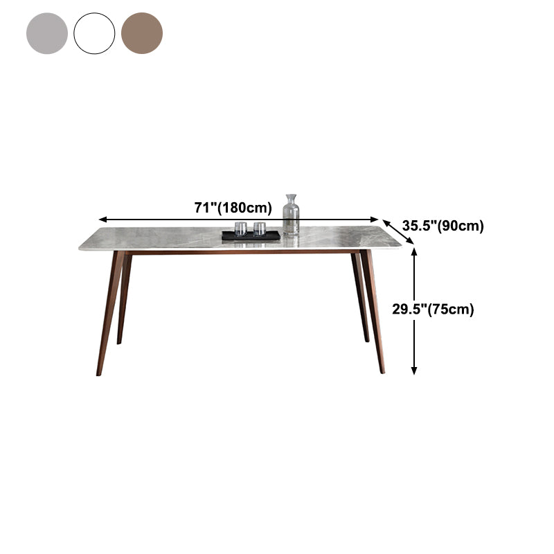 Sintered Stone Rectangle Dining Table Modern Kitchen Table for Dining Room