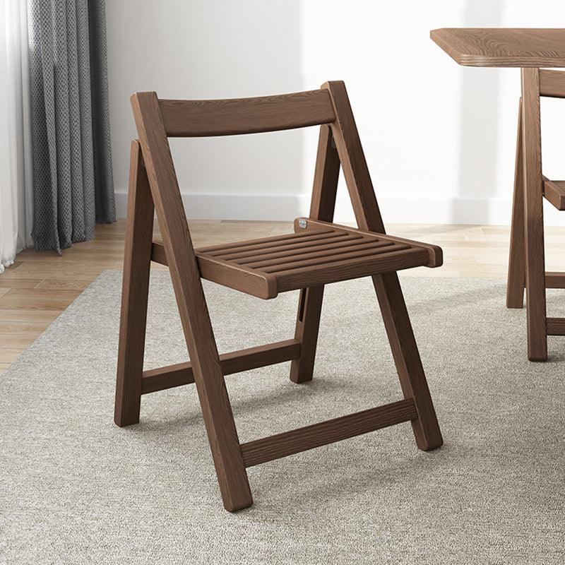Modern Wood Dining Room Chair Armless Folding Side Chair for Home Use