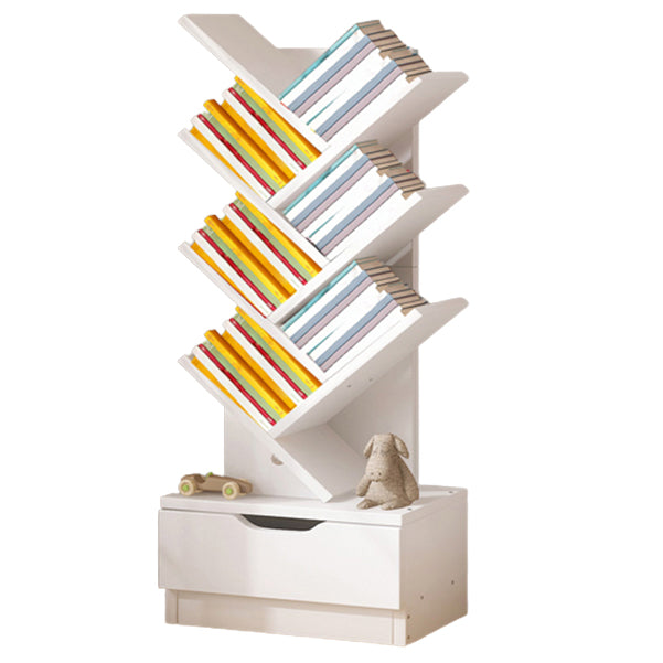 Multiple Colors Modern Style Bookshelf Wood Bookcase for Home