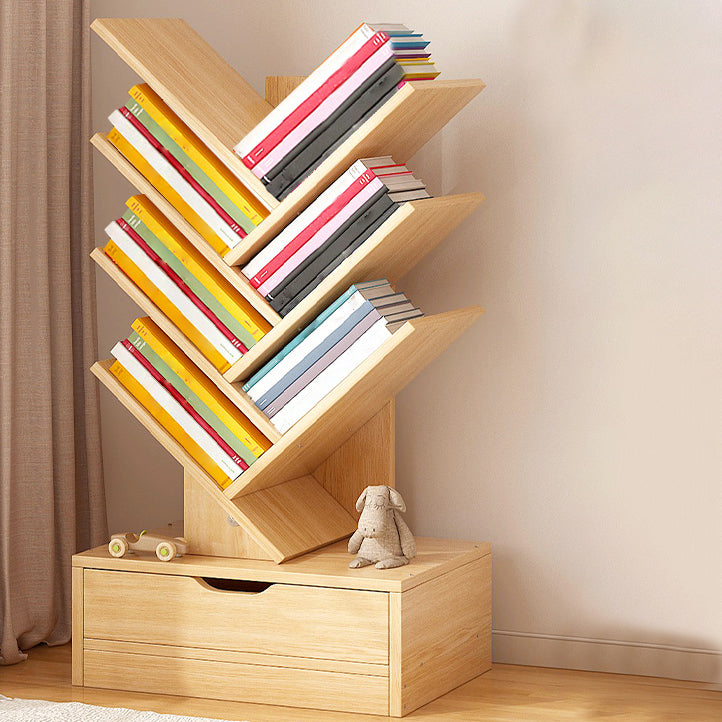 Multiple Colors Modern Style Bookshelf Wood Bookcase for Home