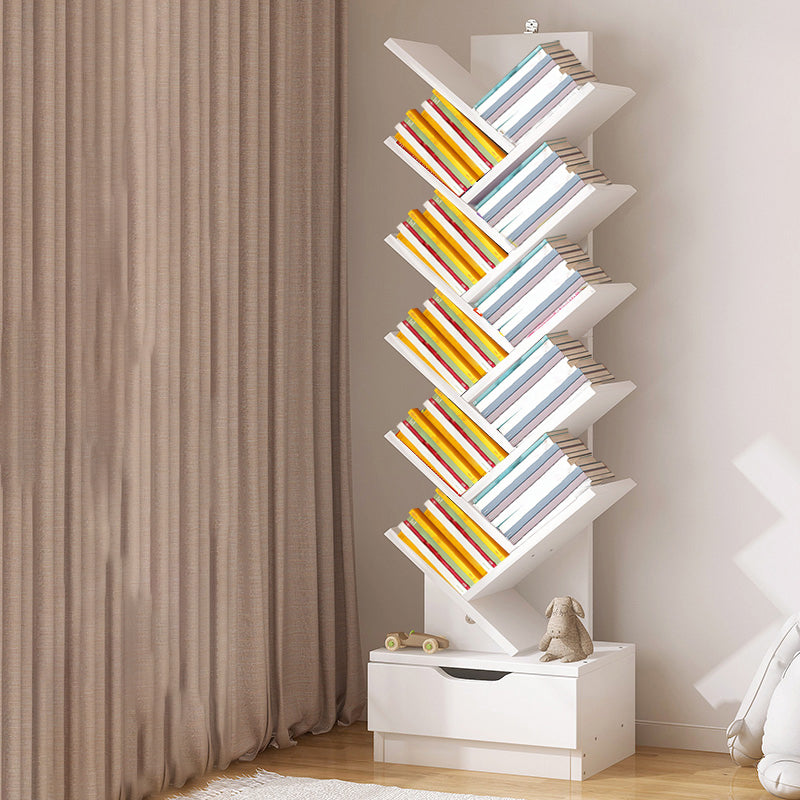 Multiple Colors Modern Style Bookshelf Wood Bookcase for Home