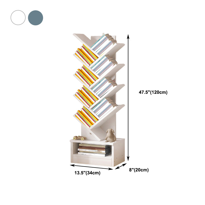 Multiple Colors Modern Style Bookshelf Wood Bookcase for Home