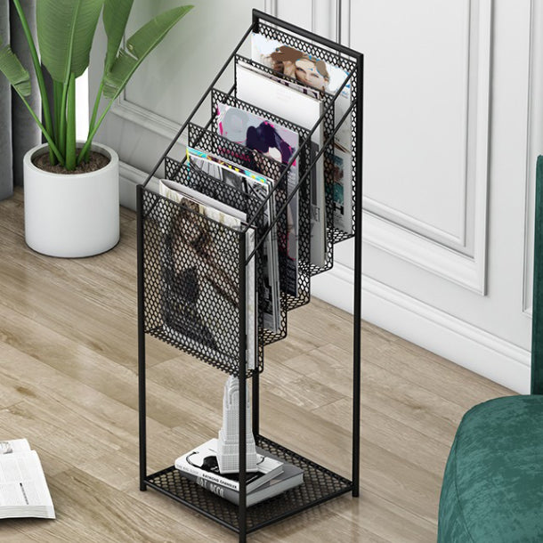 Contemporary Style Step Bookcase Metal Closed Back Bookshelf,36.6" H x 11.8" W