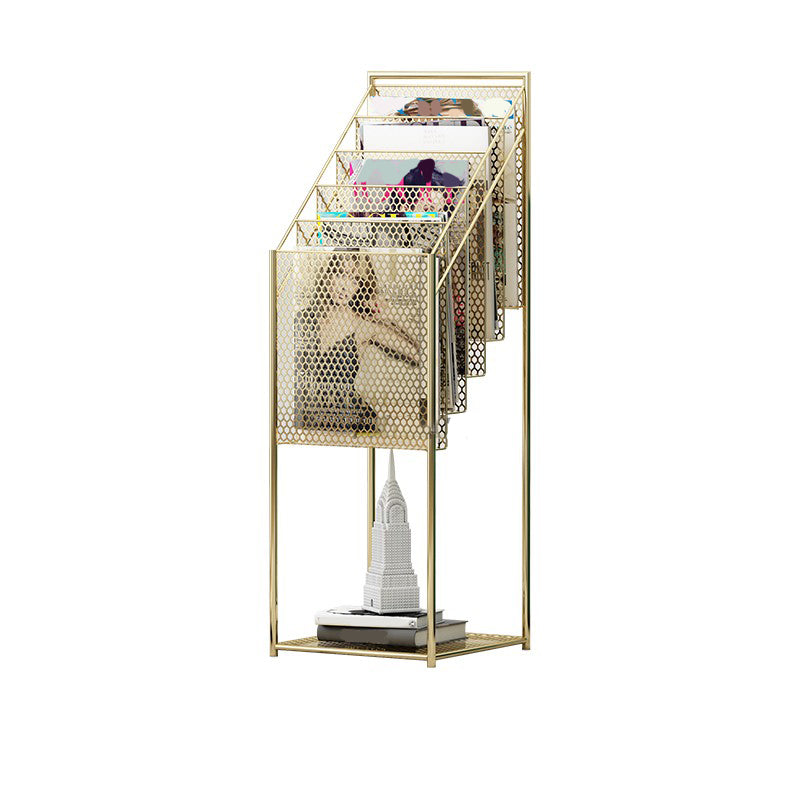 Contemporary Style Step Bookcase Metal Closed Back Bookshelf,36.6" H x 11.8" W