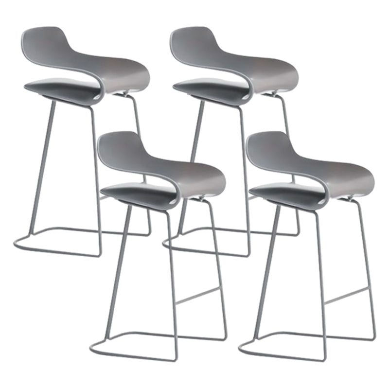 Nordic Style Metal Bar-stool Plastic Counter Bar Stool for Kitchen