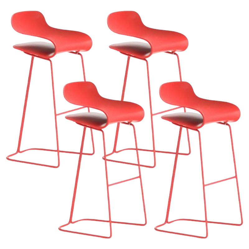 Nordic Style Metal Bar-stool Plastic Counter Bar Stool for Kitchen