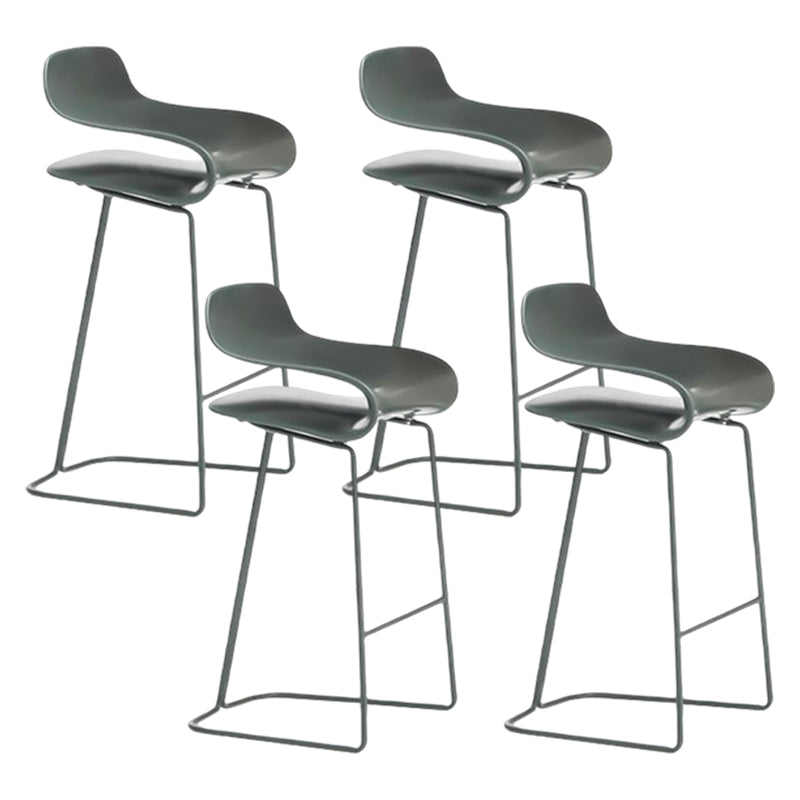 Nordic Style Metal Bar-stool Plastic Counter Bar Stool for Kitchen