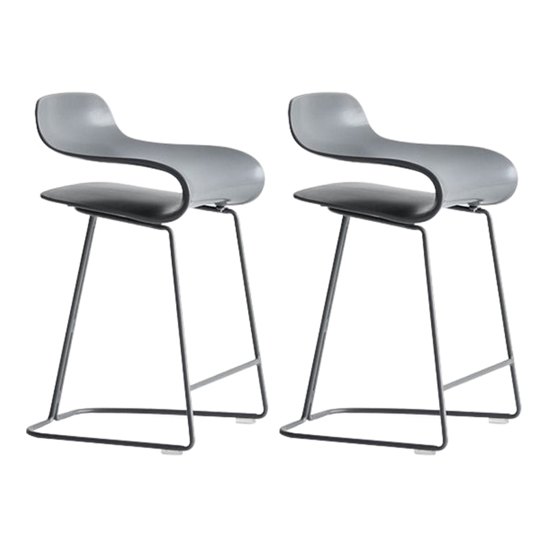 Nordic Style Metal Bar-stool Plastic Counter Bar Stool for Kitchen
