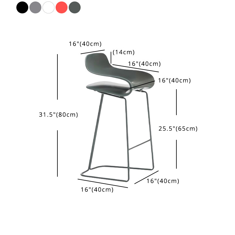 Nordic Style Metal Bar-stool Plastic Counter Bar Stool for Kitchen