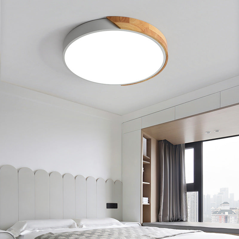 Modern Style Circle Shape Ceiling Lamp Metal 1 Light Ceiling Lighting for Dining Room