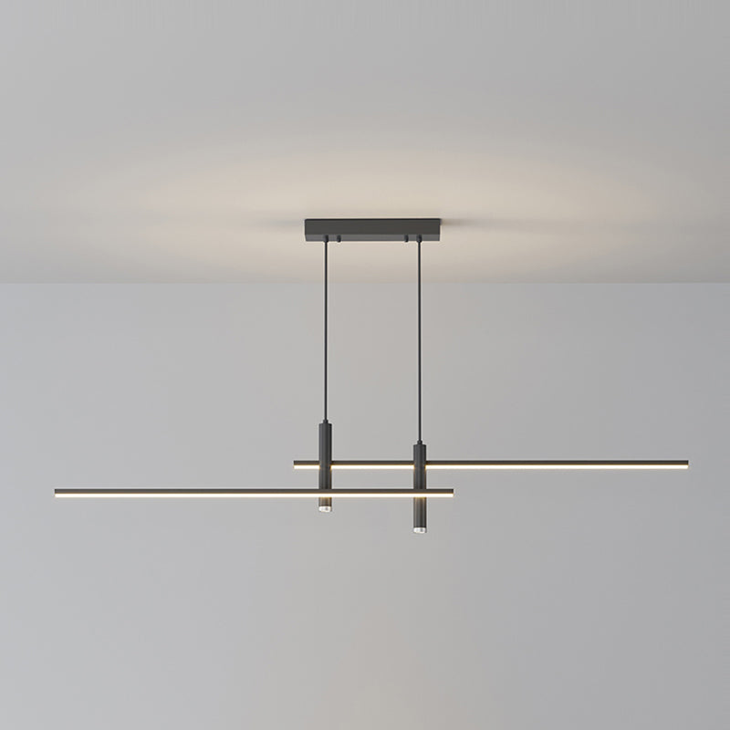 Contemporary Linear Shape Pendant Lighting Metal Island Pendant Lights