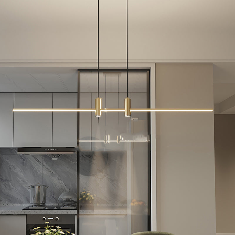 Contemporary Linear Shape Pendant Lighting Metal Island Pendant Lights