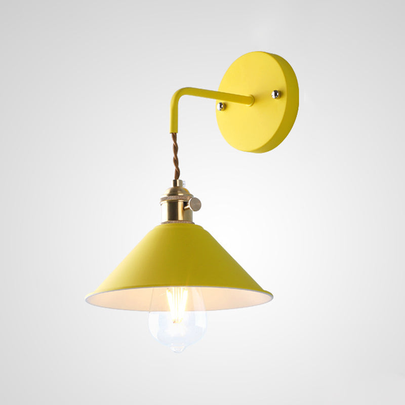 Modern Metal Shade Wall Mounted Lamp Simplicity Colorful Wall Sconce for Sitting Room