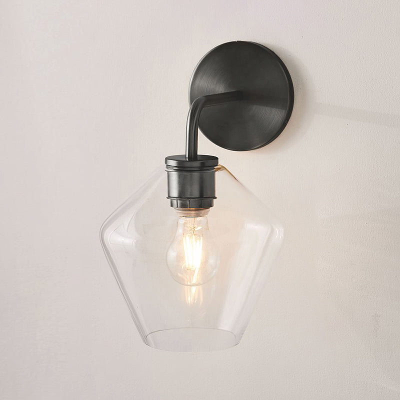 Simple Wall Sconce Lamp Glass Wall Mounted Light for Bedroom