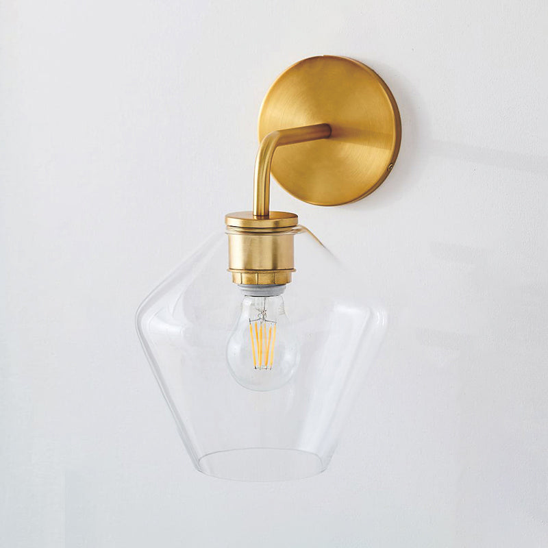Simple Wall Sconce Lamp Glass Wall Mounted Light for Bedroom