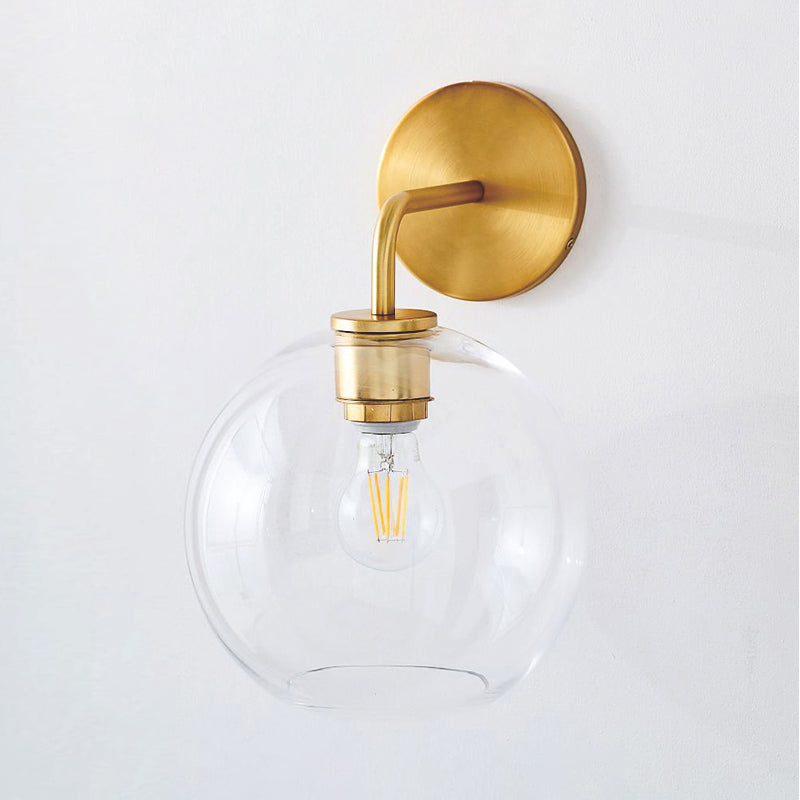 Simple Wall Sconce Lamp Glass Wall Mounted Light for Bedroom
