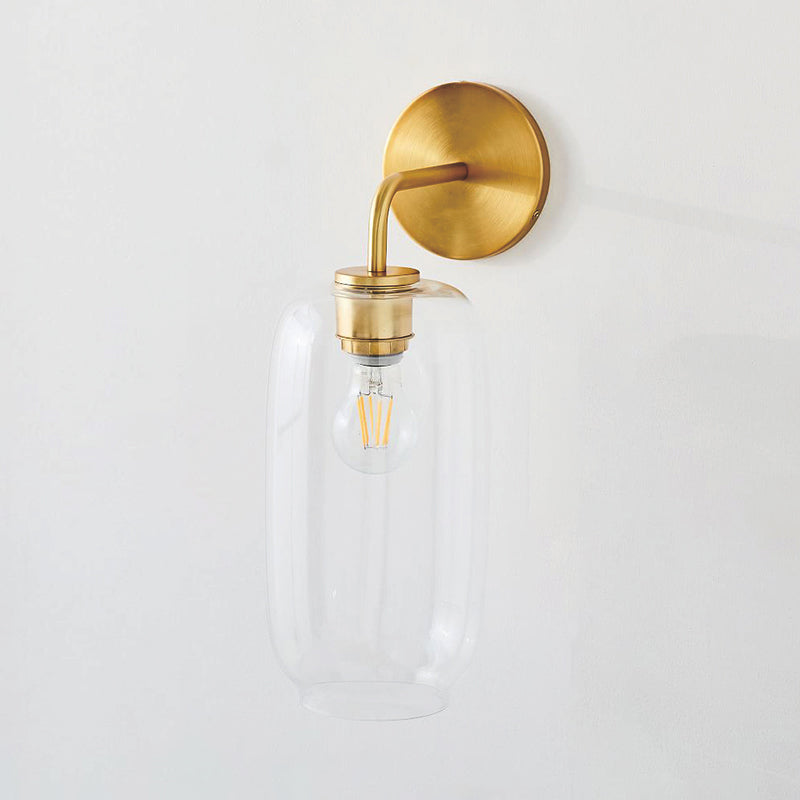 Simple Wall Sconce Lamp Glass Wall Mounted Light for Bedroom