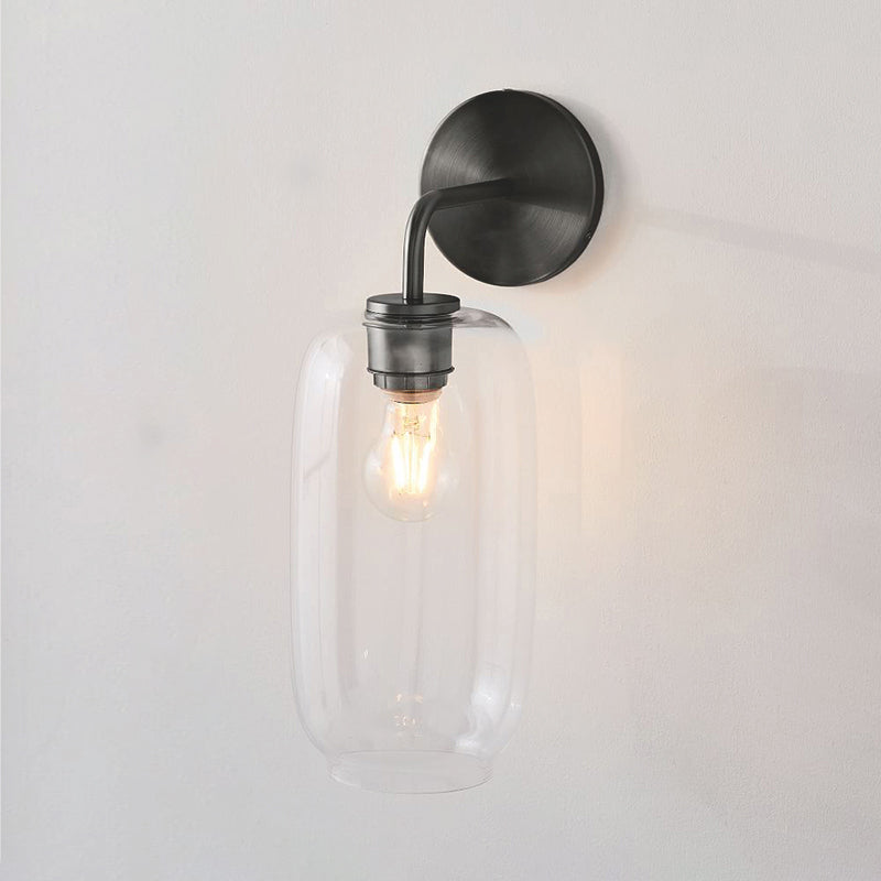 Simple Wall Sconce Lamp Glass Wall Mounted Light for Bedroom