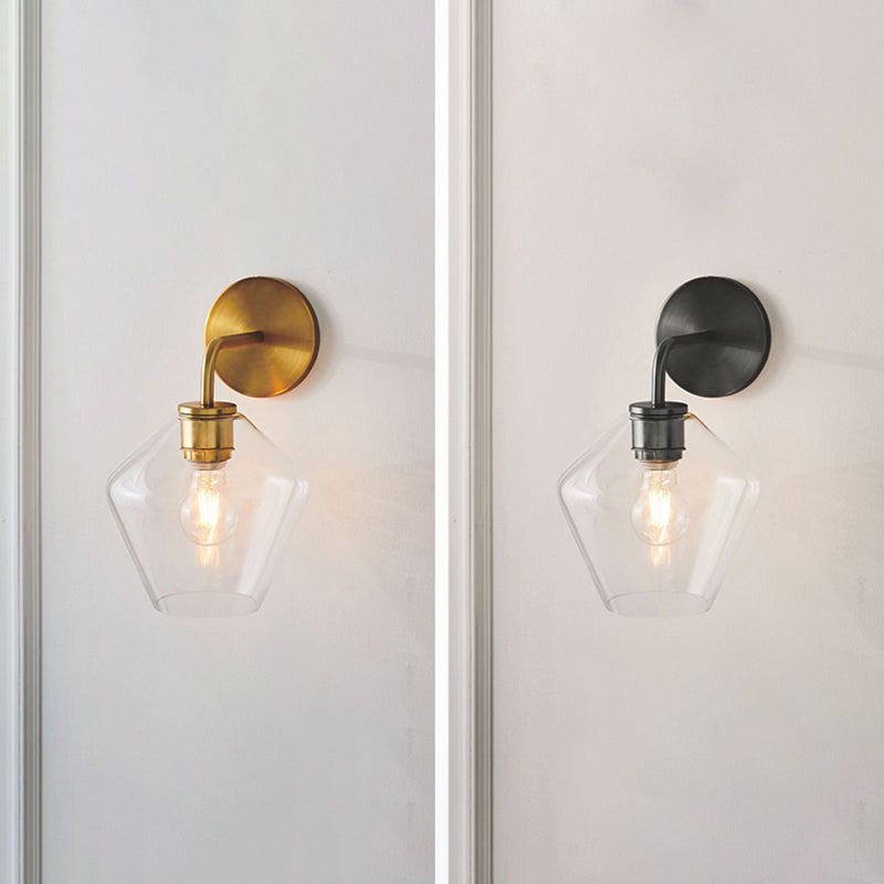 Simple Wall Sconce Lamp Glass Wall Mounted Light for Bedroom