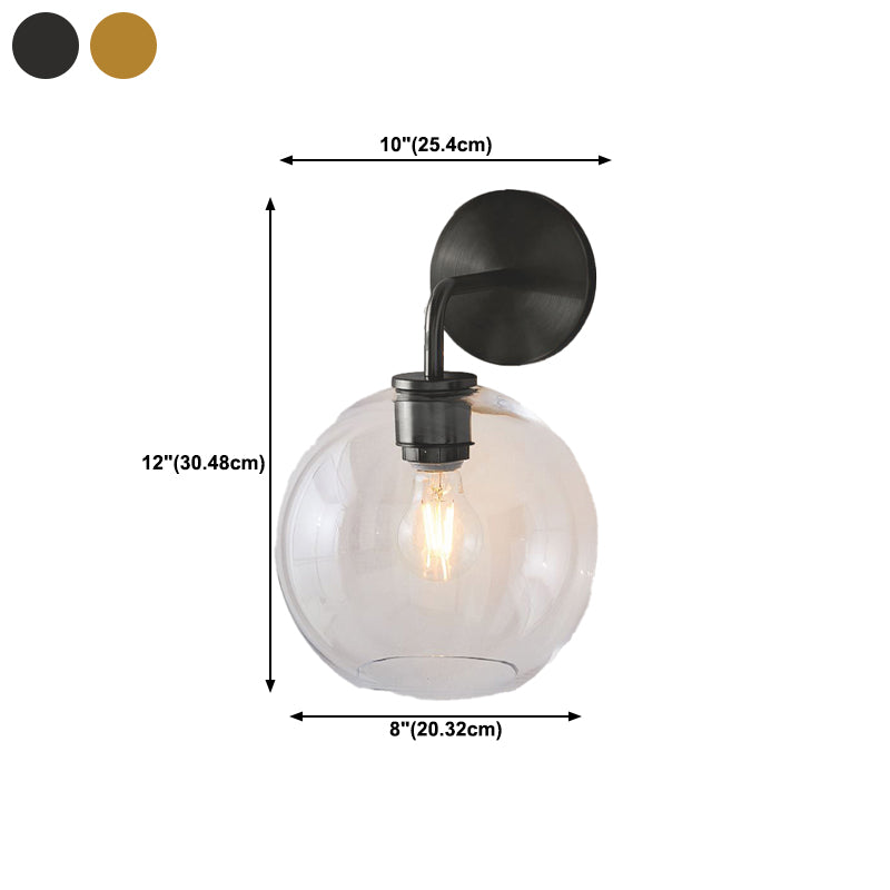Simple Wall Sconce Lamp Glass Wall Mounted Light for Bedroom