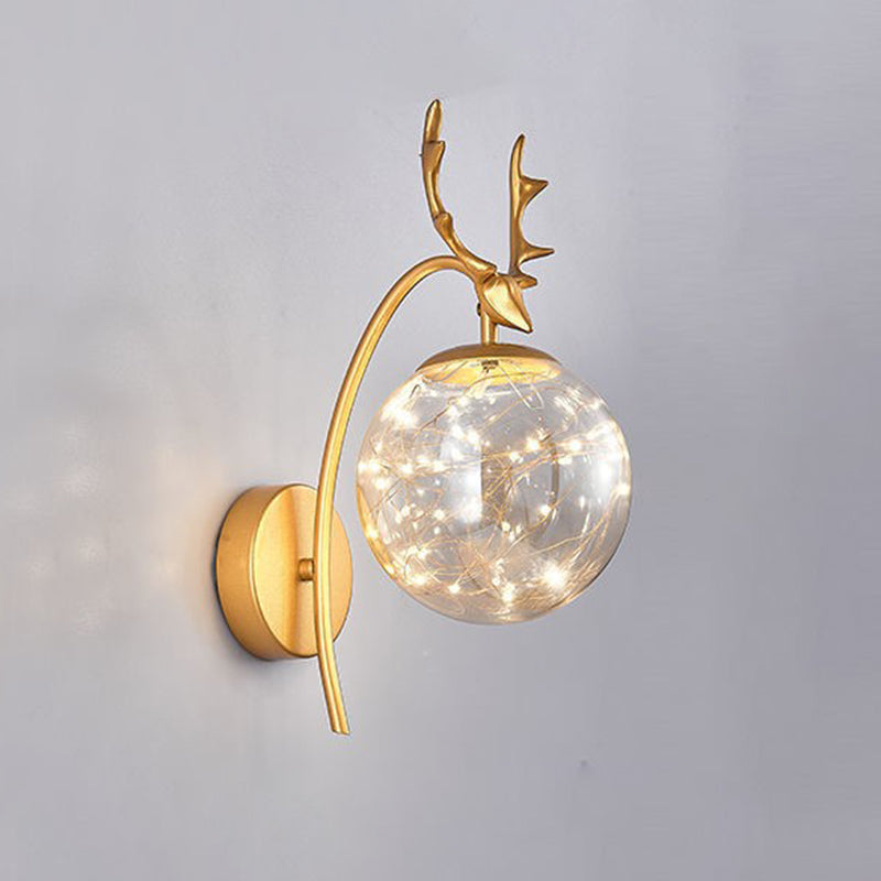 Modern Creative Wall Lamp Glass Bedside Wall Sconce Light for Living Room
