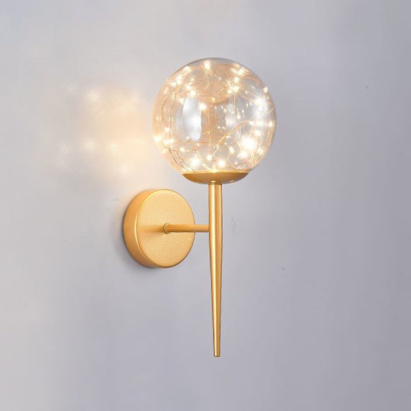 Modern Creative Wall Lamp Glass Bedside Wall Sconce Light for Living Room