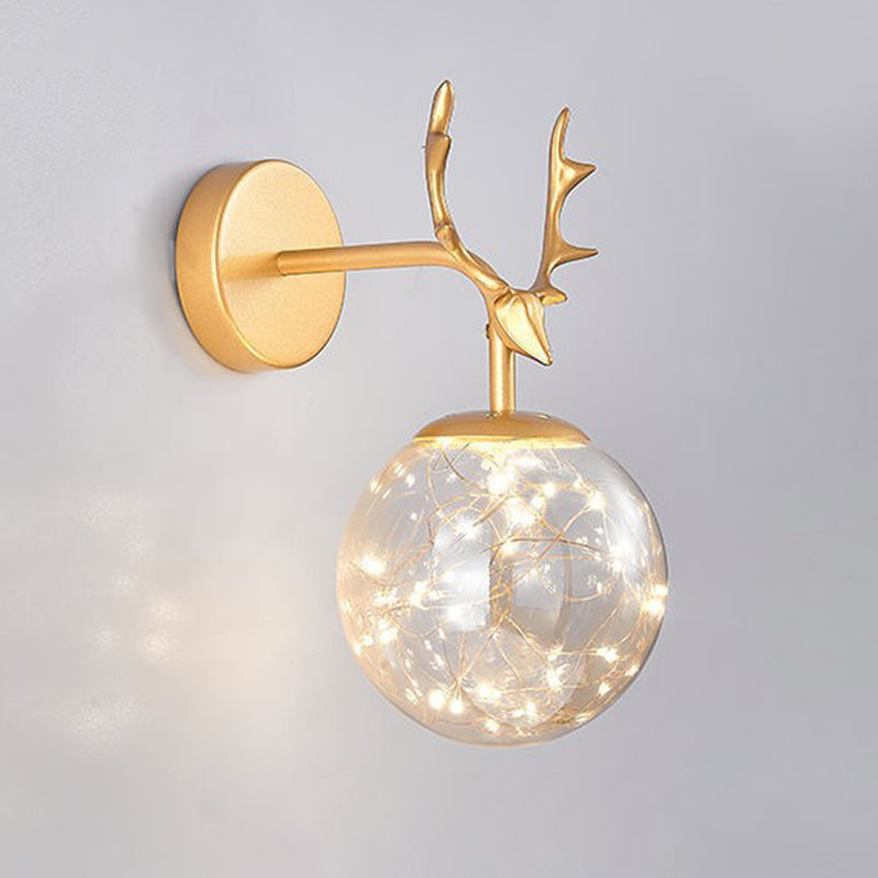 Modern Creative Wall Lamp Glass Bedside Wall Sconce Light for Living Room