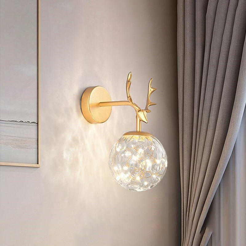 Modern Creative Wall Lamp Glass Bedside Wall Sconce Light for Living Room