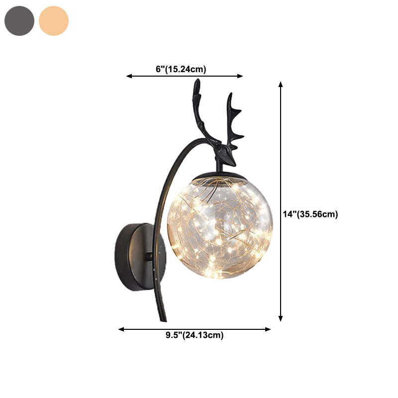 Modern Creative Wall Lamp Glass Bedside Wall Sconce Light for Living Room