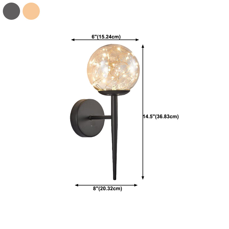 Modern Creative Wall Lamp Glass Bedside Wall Sconce Light for Living Room