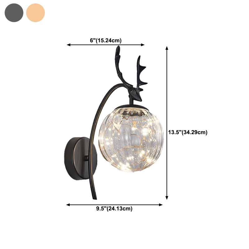 Modern Creative Wall Lamp Glass Bedside Wall Sconce Light for Living Room