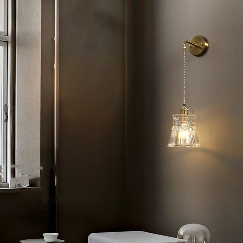 Modern Simple Wall Mounted Lamp Glass Wall Sconce for Living Room