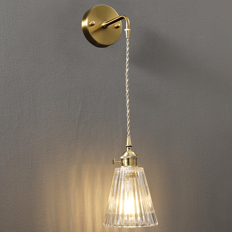 Modern Simple Wall Mounted Lamp Glass Wall Sconce for Living Room