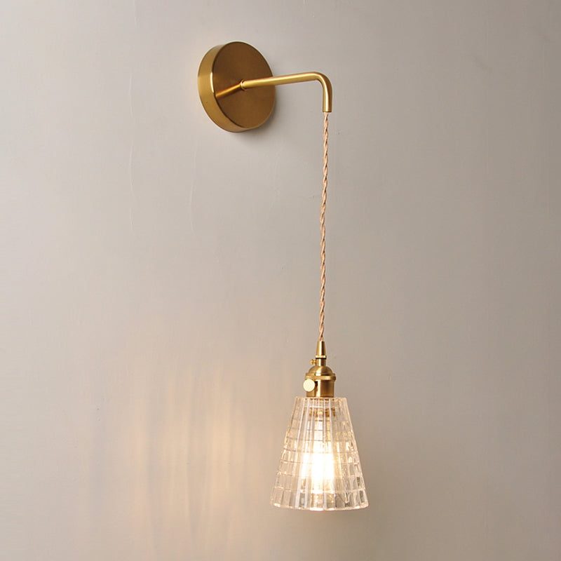 Modern Simple Wall Mounted Lamp Glass Wall Sconce for Living Room