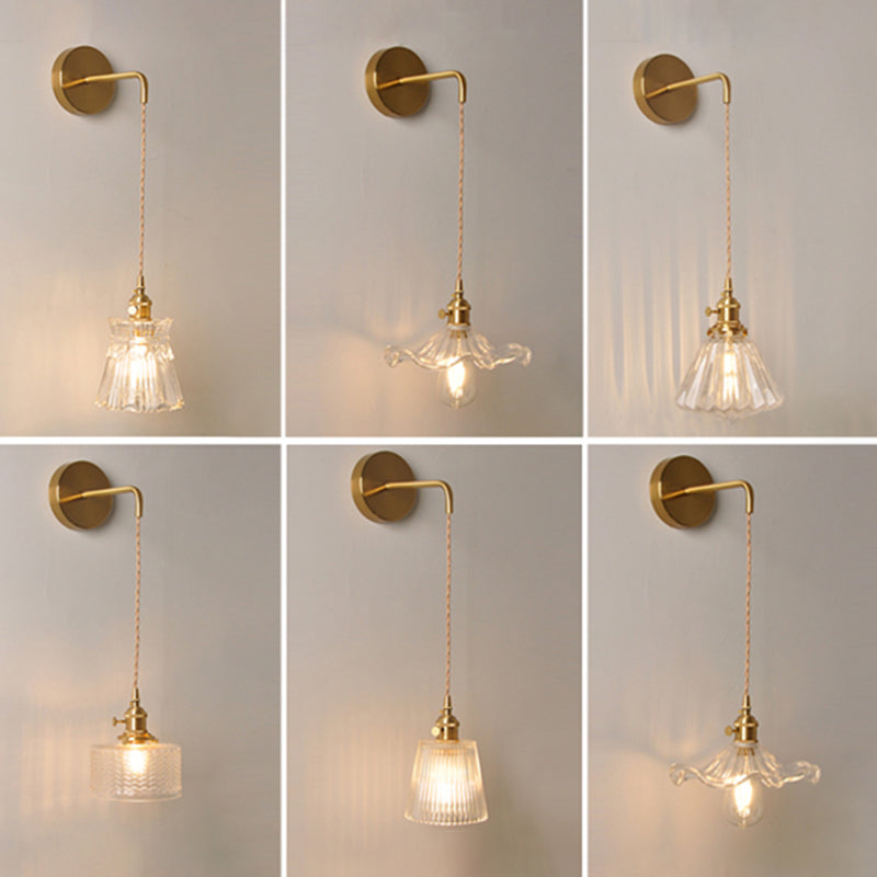 Modern Simple Wall Mounted Lamp Glass Wall Sconce for Living Room